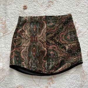 Zara Paisley Mini Skirt - Multicolor